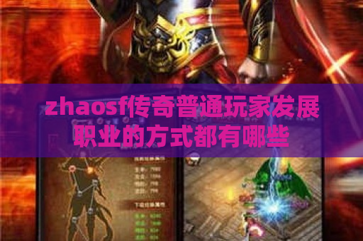 zhaosf传奇普通玩家发展职业的方式都有哪些